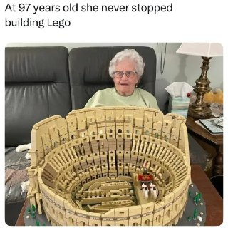 97-летняя бабушка собирает сложные модели LEGO для поддержания здоровья мозга