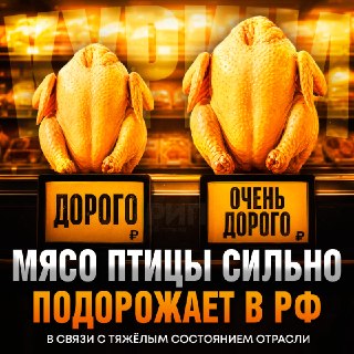В России подорожают курица и индейка