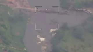 Су-34 ВКС России ударили по переправе ВСУ в ДНР