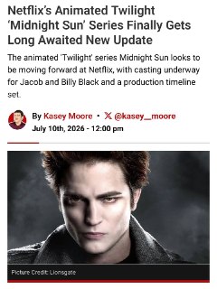 Netflix анонсировал производство аниме по вселенной «Сумерек»