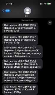 Благодарность участникам сбора средств