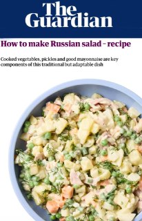 The Guardian опубликовала необычный рецепт салата оливье