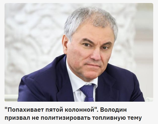 Володин призвал не политизировать тему топливного рынка