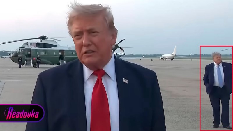 «Запасной Трамп» попал в кадр, пока оригинал отвечал на вопросы журналистов