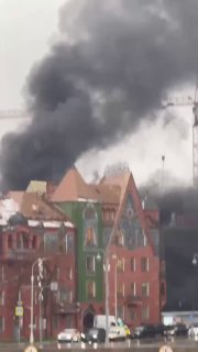 Пожар в центре Москвы