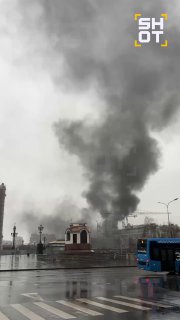 Пожар на стройке в Москве