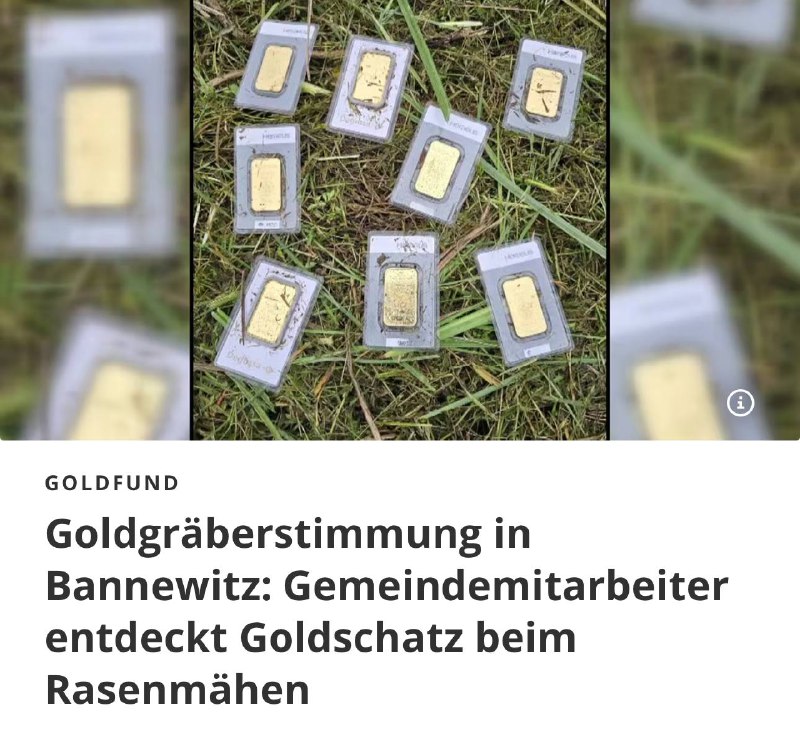 Коммунальщик нашел слитки золота в Германии