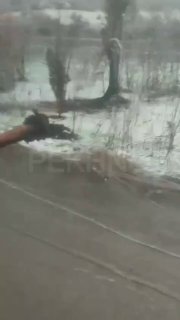 Украинские заграждения из мусора не выдержали снегопада