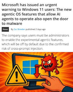 В Windows 11 обнаружена уязвимость, позволяющая ИИ-агентам скачивать вирусы