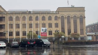 Протест в Гюмри во время визита делегации