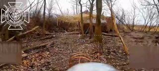 Уничтожение вражеской гаубицы оптоволоконными дронами