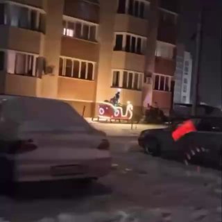 Дед Мороз на снегоходе в Бердске