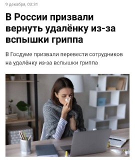 В Госдуме предложили перевести офисных работников на удалёнку из-за гриппа