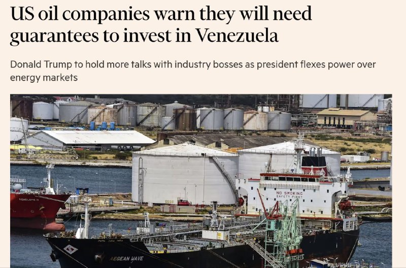 Американские нефтяные компании требуют гарантий от США перед инвестициями в Венесуэлу