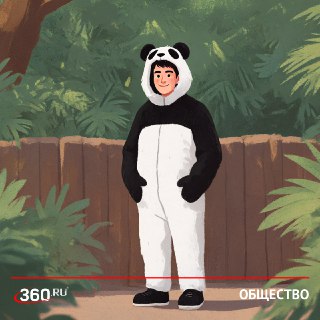 В Японии посетители парка развлекают себя, имитируя уход за пандами