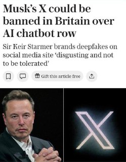 Великобритания может запретить X из-за чат-бота