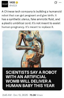 Китай разработал робота, способного заменить беременных женщин