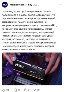 Ожидание оперативной памяти