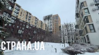 Обстрел жилого комплекса в Киеве