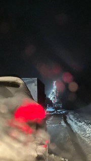 Огромные пробки из-за метели в Москве и области