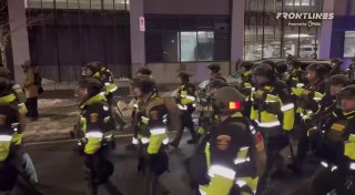 Разгон протеста в Миннеаполисе