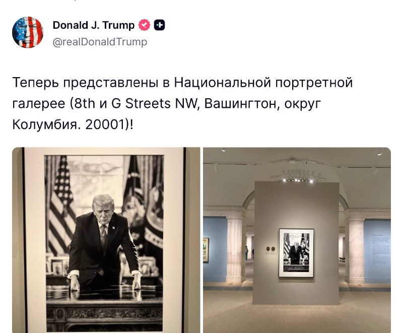 Портрет Трампа выставлен в галерее