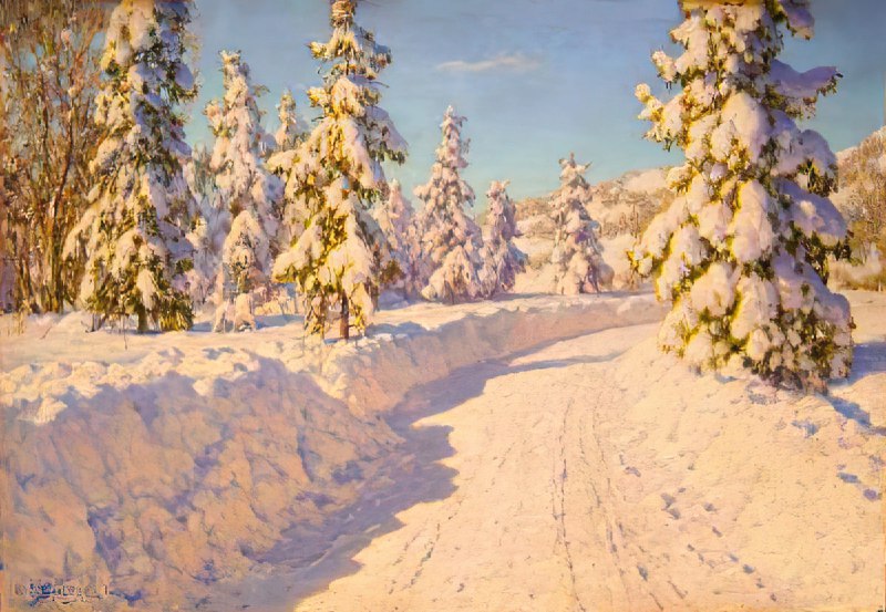 Анализ картины Ивана Шультце «Зима» в Русском музее