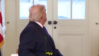 Трамп прервался во время встречи, чтобы полюбоваться бальным залом