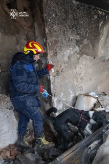 Последствия ракетного удара в Киеве