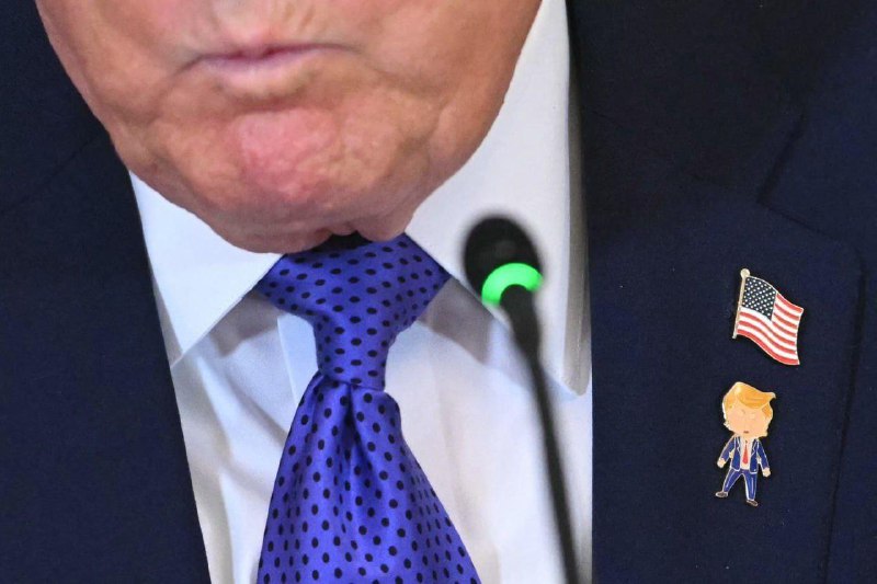 Значок с Трампом вызвал обсуждение в соцсетях