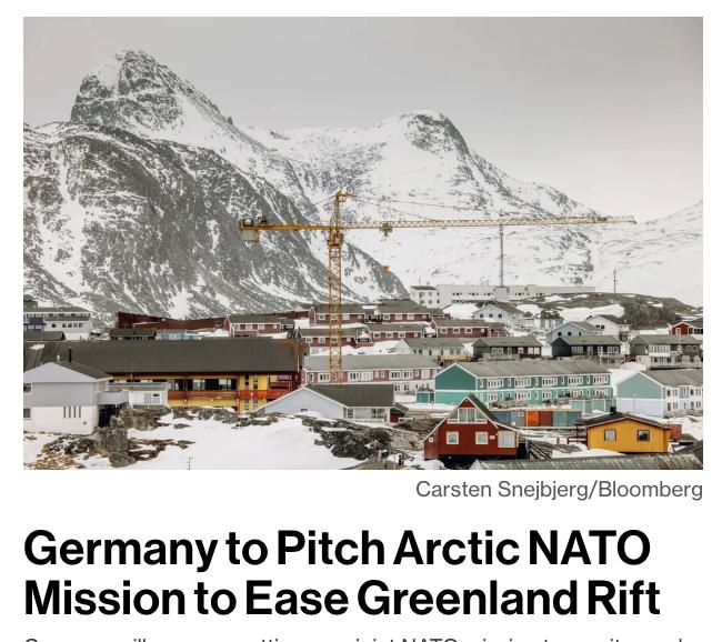 Германия предложила НАТО отправить войска в Гренландию