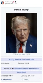 Трамп заявил о себе как об исполняющем обязанности президента Венесуэлы