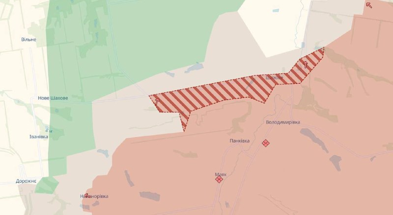 Продвижение российских войск в Донецкой области